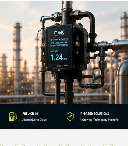 Electronic fuel regulation concept visual